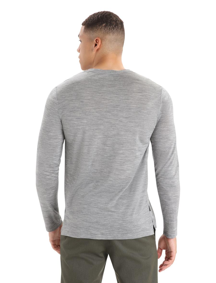 Icebreaker Merino Sphere II T-Shirt Férfi Long Sleeve Szürke | HU 1230ILHS